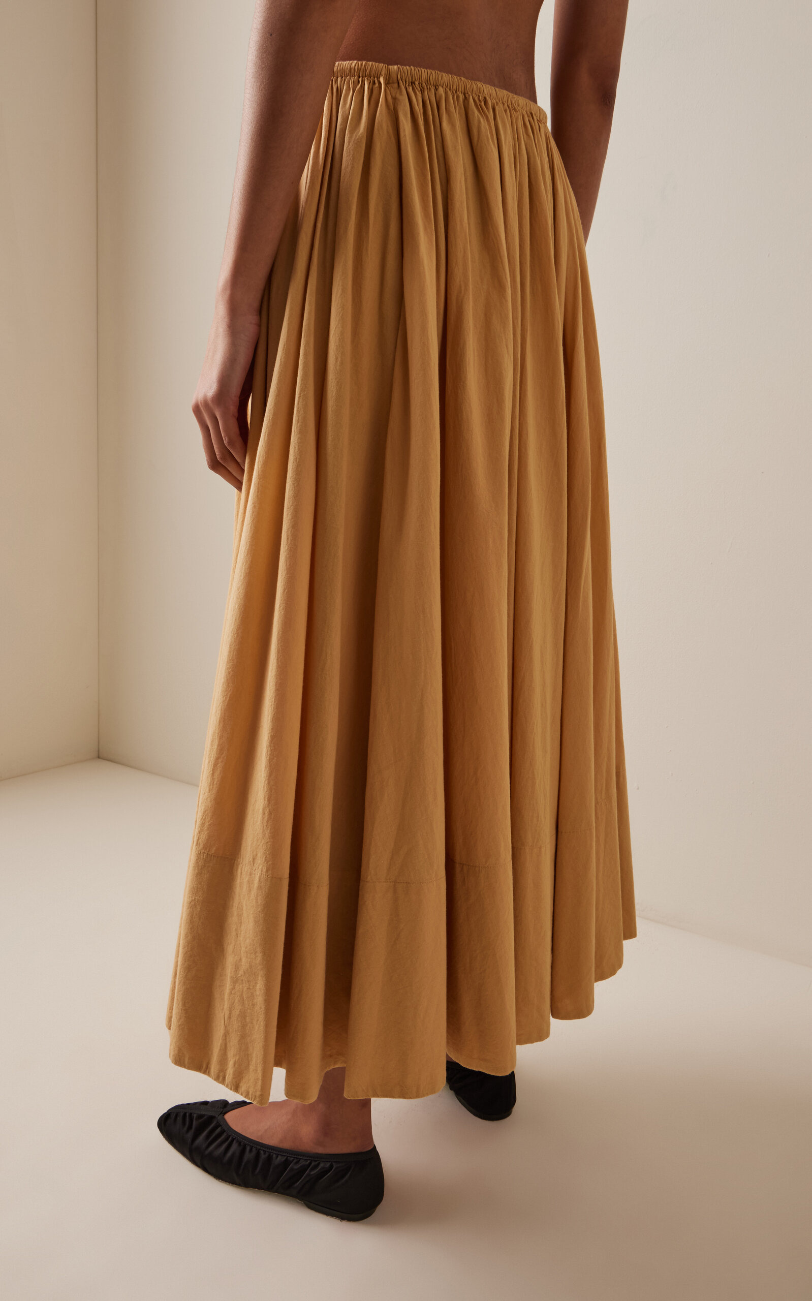 Pheo Organic Cotton Maxi Skirt bronze - 4