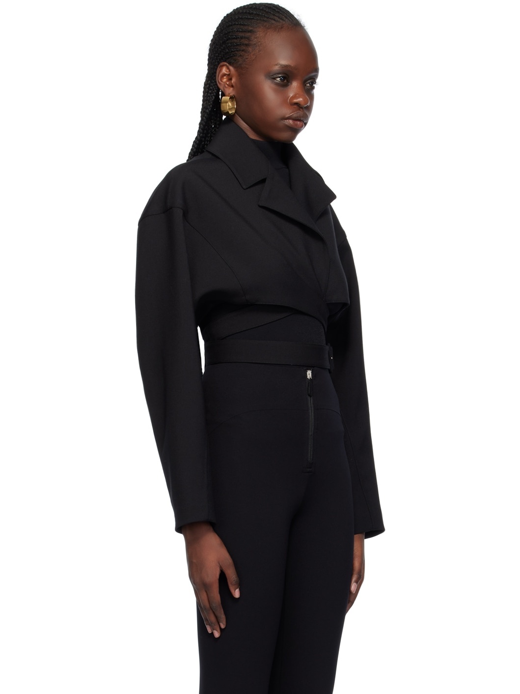 Black Cross-Over Jacket - 2