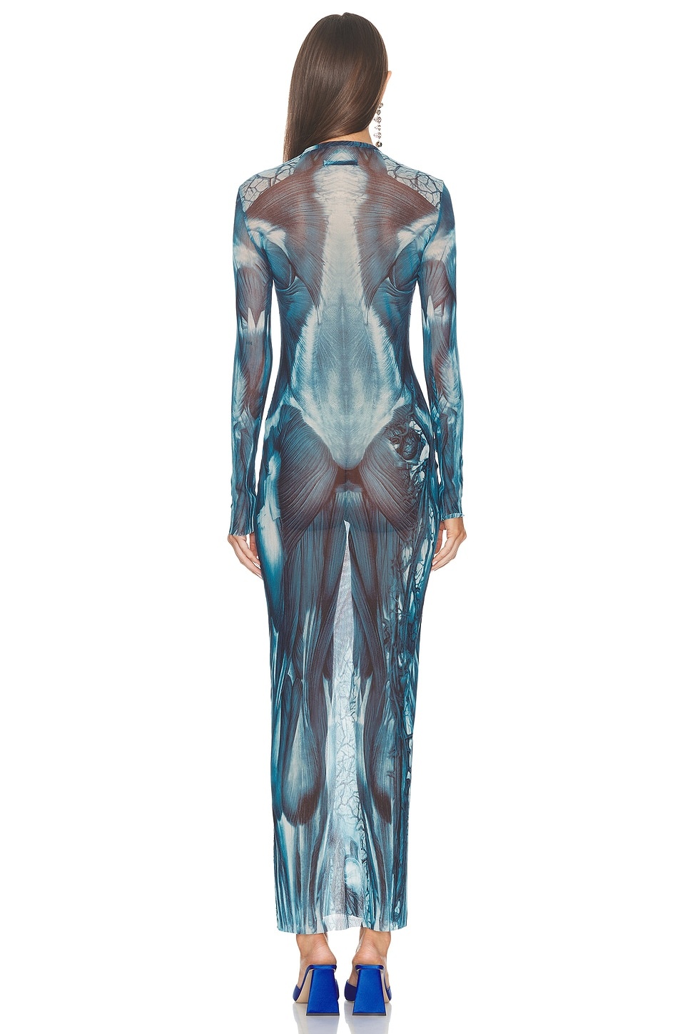 Ecorche Mesh Long Printed Dress - 4