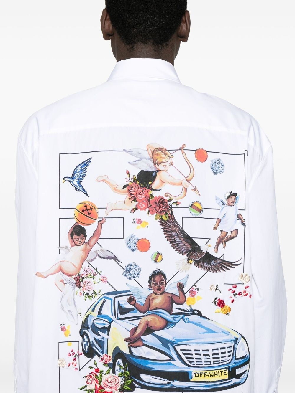 Off White Men `Fresco Arrow Popl` Overshirt - 4