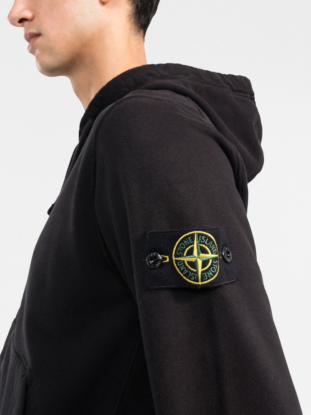 Compass patch zipped hoodie - 5