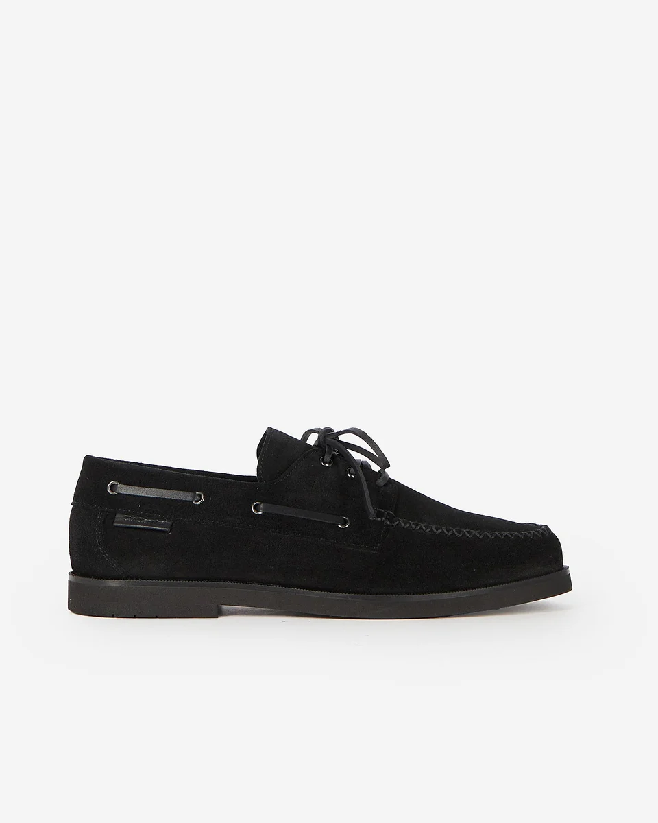 BLACK SUEDE LOAFERS - 1