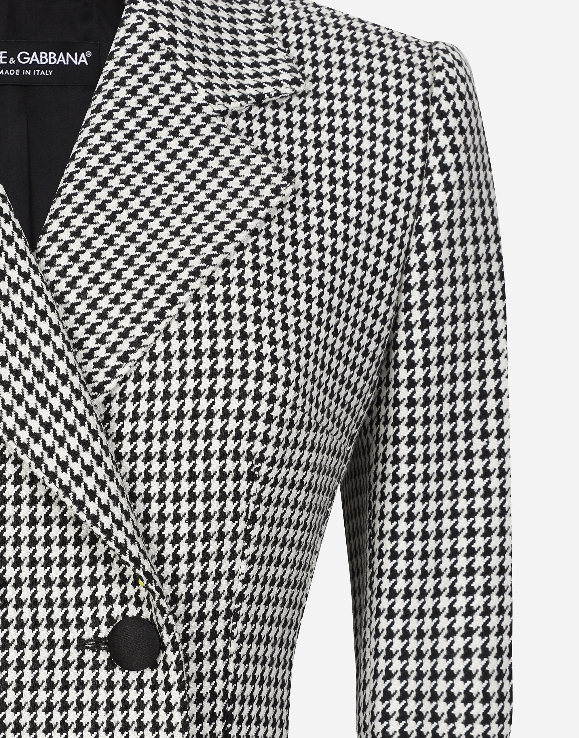 Double-breasted houndstooth jacket - 6