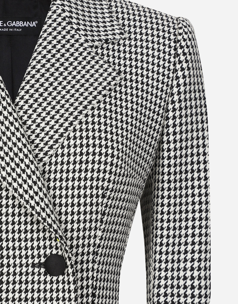 Double-breasted houndstooth jacket 6