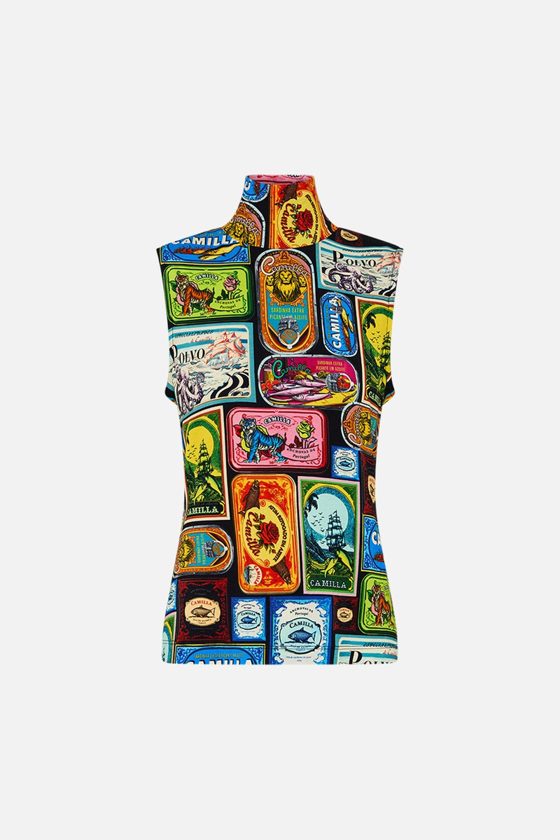 JERSEY SLEEVELESS TURTLENECK 1