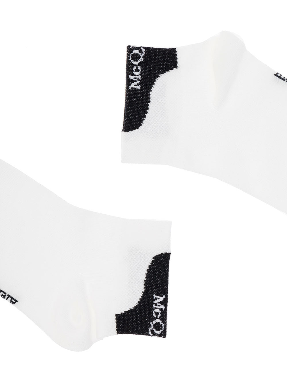 Alexander Mcqueen Women Alexander Mcqueen Woman's White Cotton Socks With Logo - 5