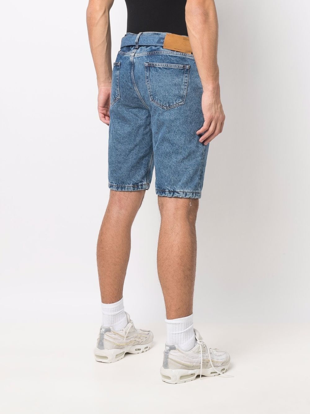 belted denim shorts - 4