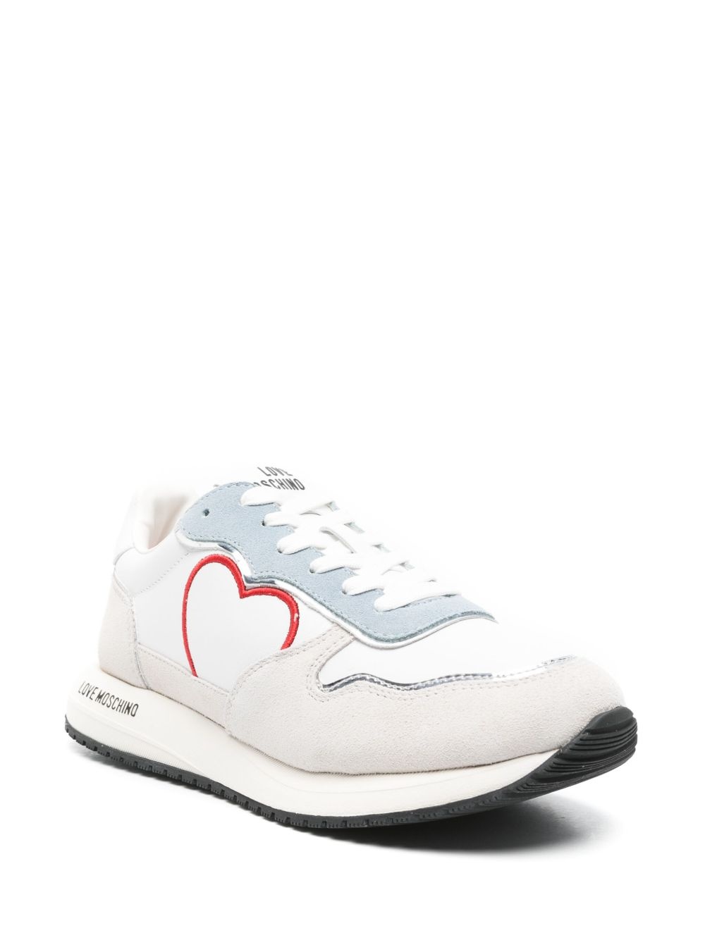 heart-embroidered sneakers - 2