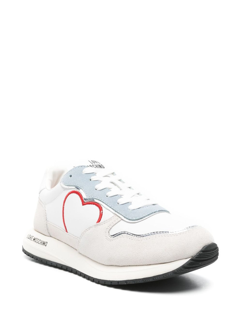Moschino heart-embroidered sneakers outlook
