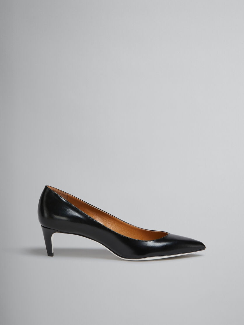 BLACK PALMELLATO LEATHER RHYTHM PUMP - 1