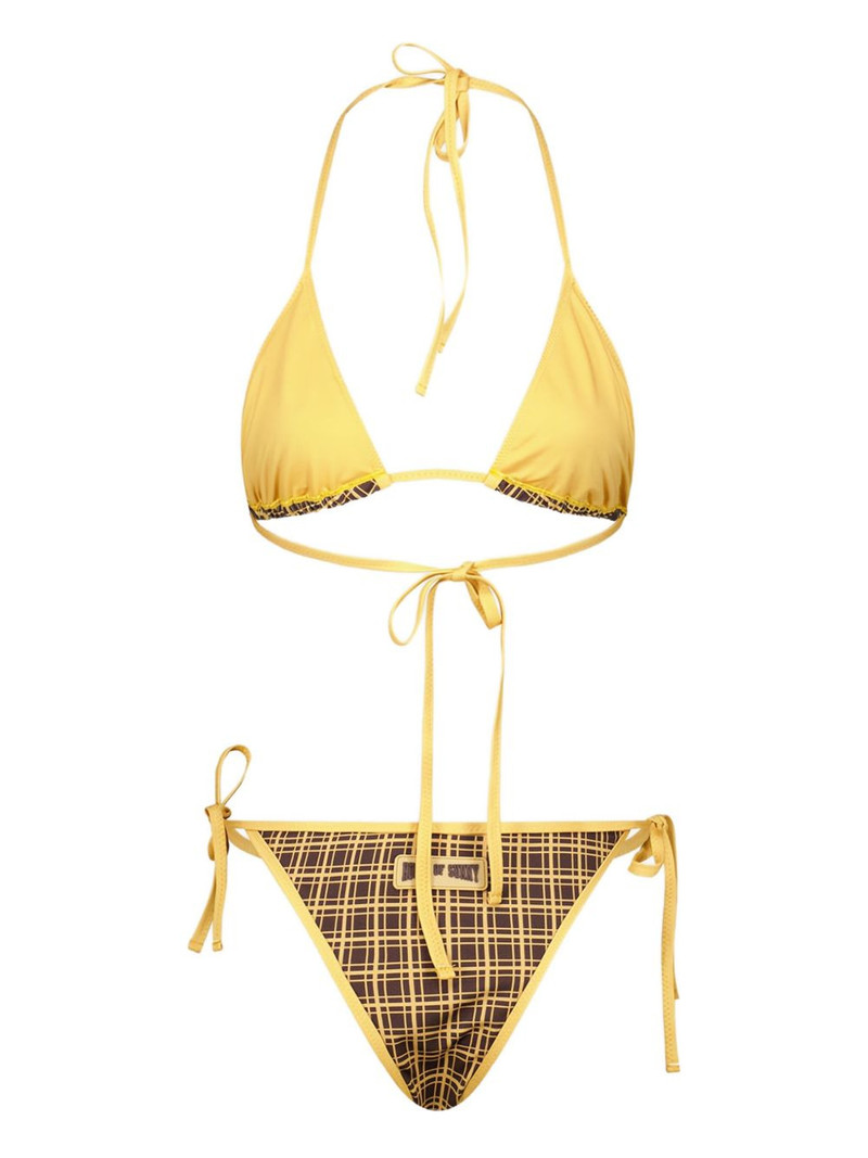 House of Sunny check triangle swimsuit outlook