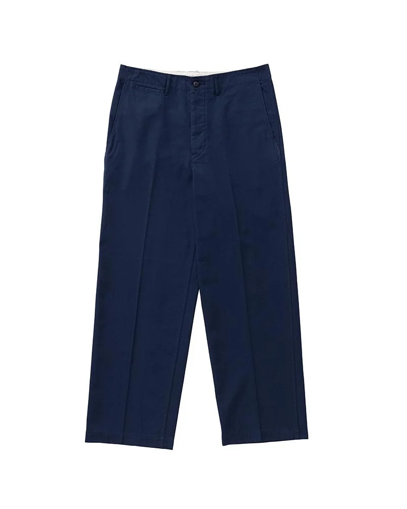 EX WIDE CHINO PANTS NAVY - 1