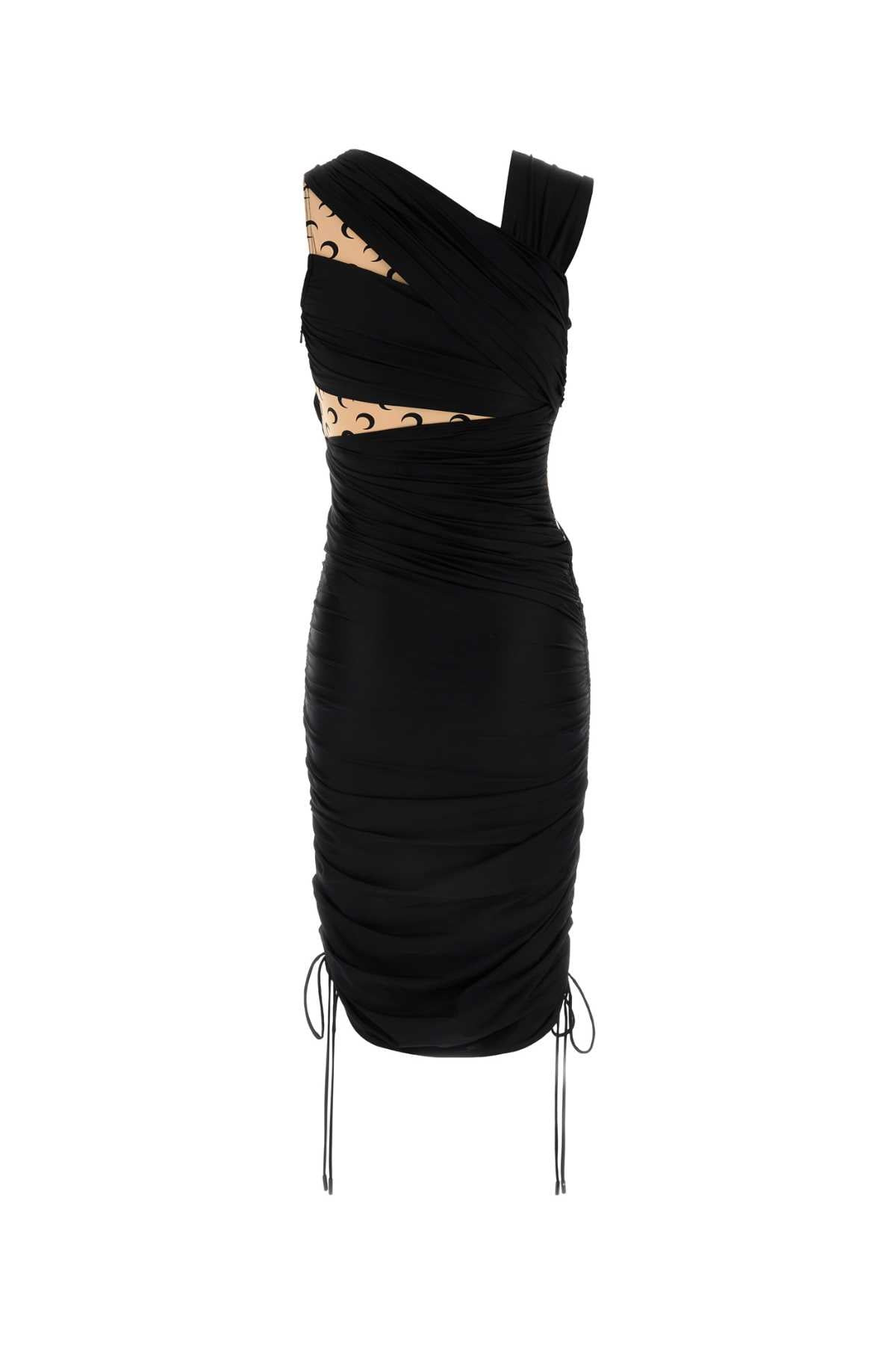 Marine Serre Women Black Stretch Nylon Dress - 2