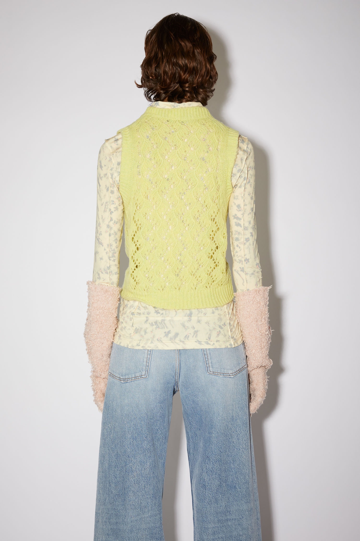 Shetland wool vest - Lemon yellow - 3