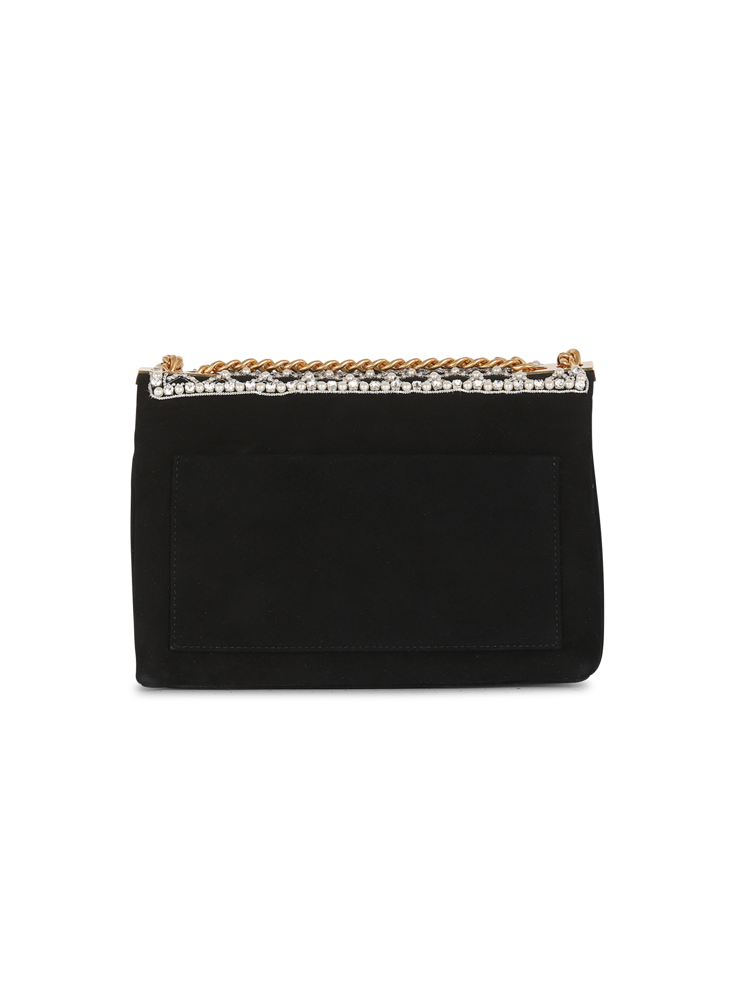 Suede and embroidered pearl 1945 Soft bag - 4
