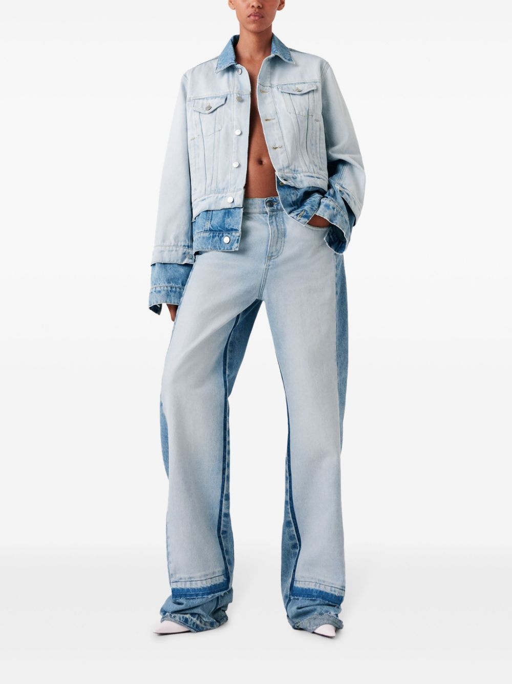 two-tone jeans - 2