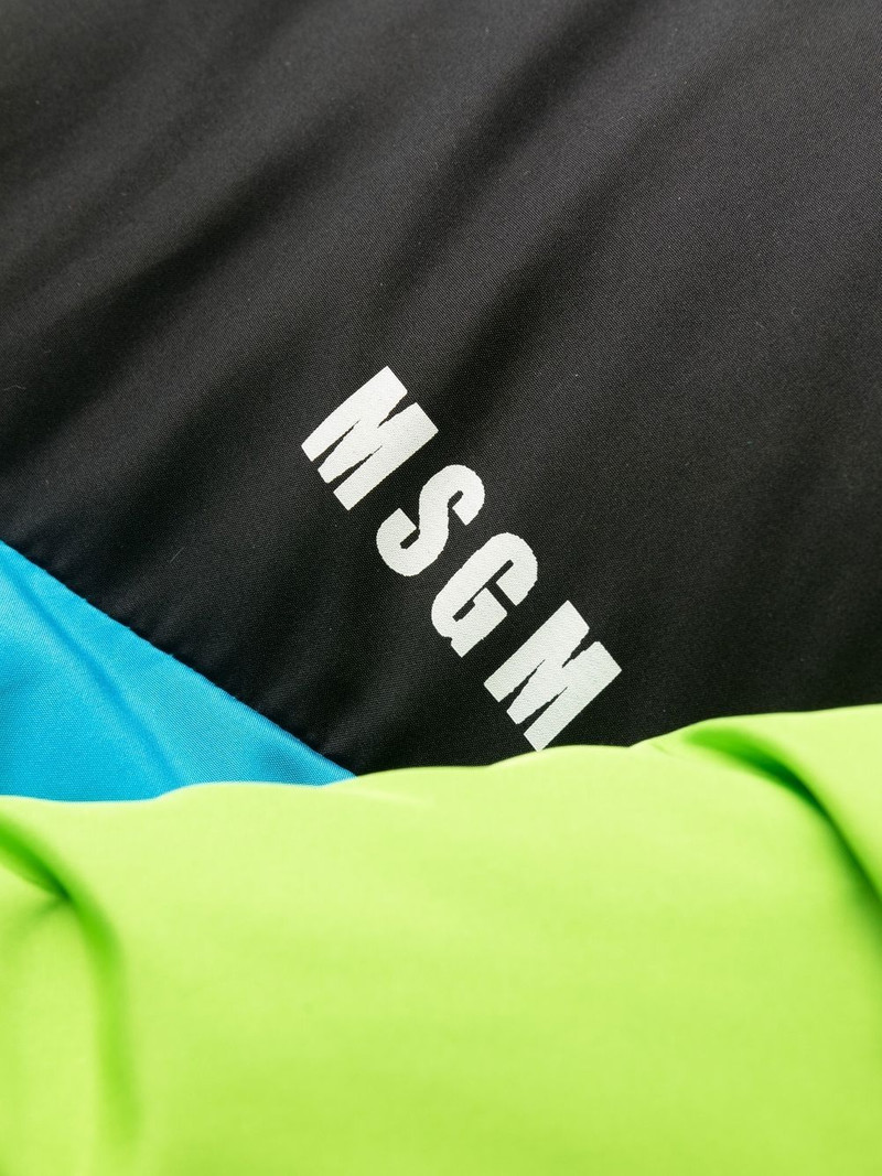 colour-block padded coat 7