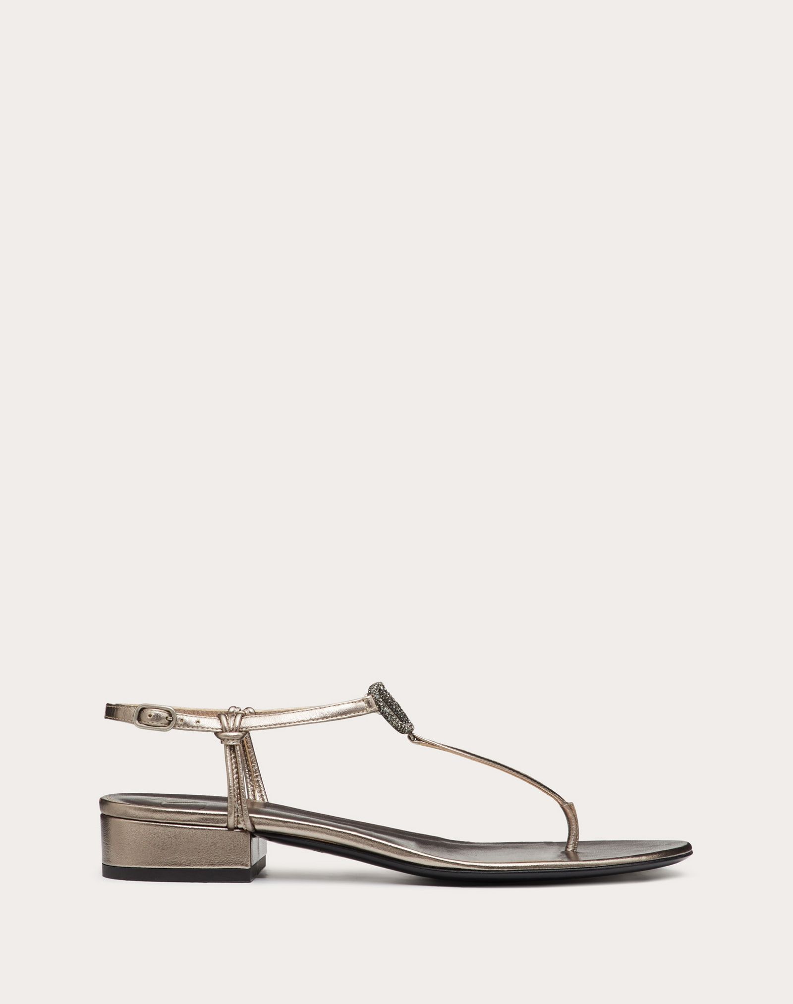 VLogo Glow Metallic Nappa Sandal 20 mm / 0.8 in. - 1