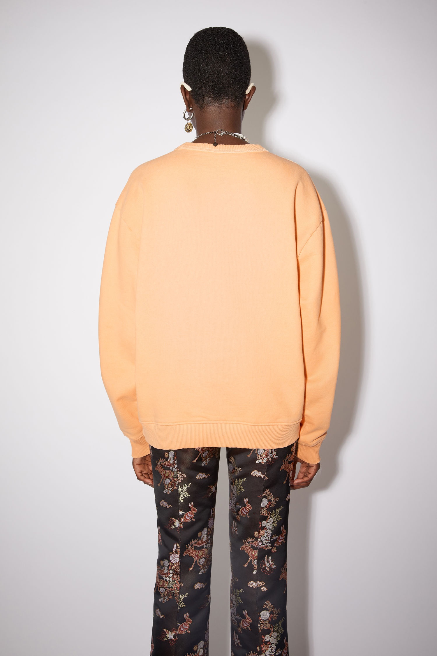 Crew neck sweatshirt - Orange - 3