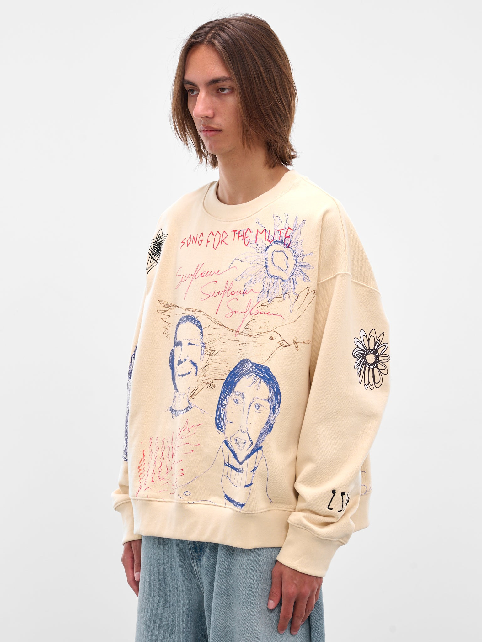 Ivory 'Sketchbook' Graphic Crewneck Pullover - 2