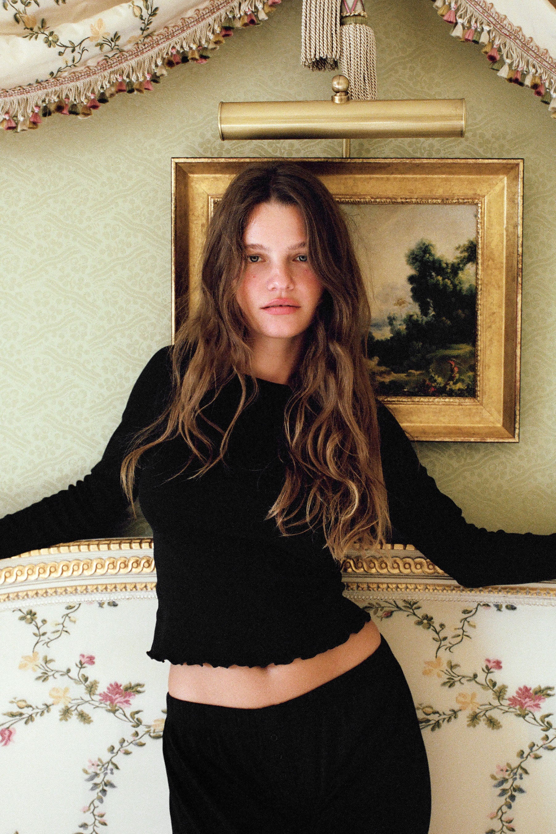 The Frilly Long Sleeve: Cotton Jersey Black - 2