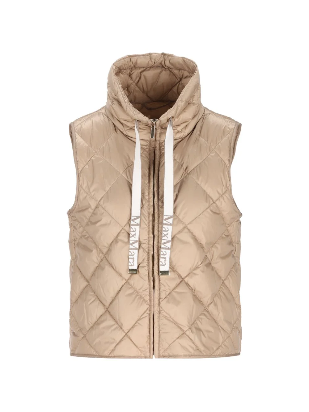 Diamond-patterned quilted gilet - 1