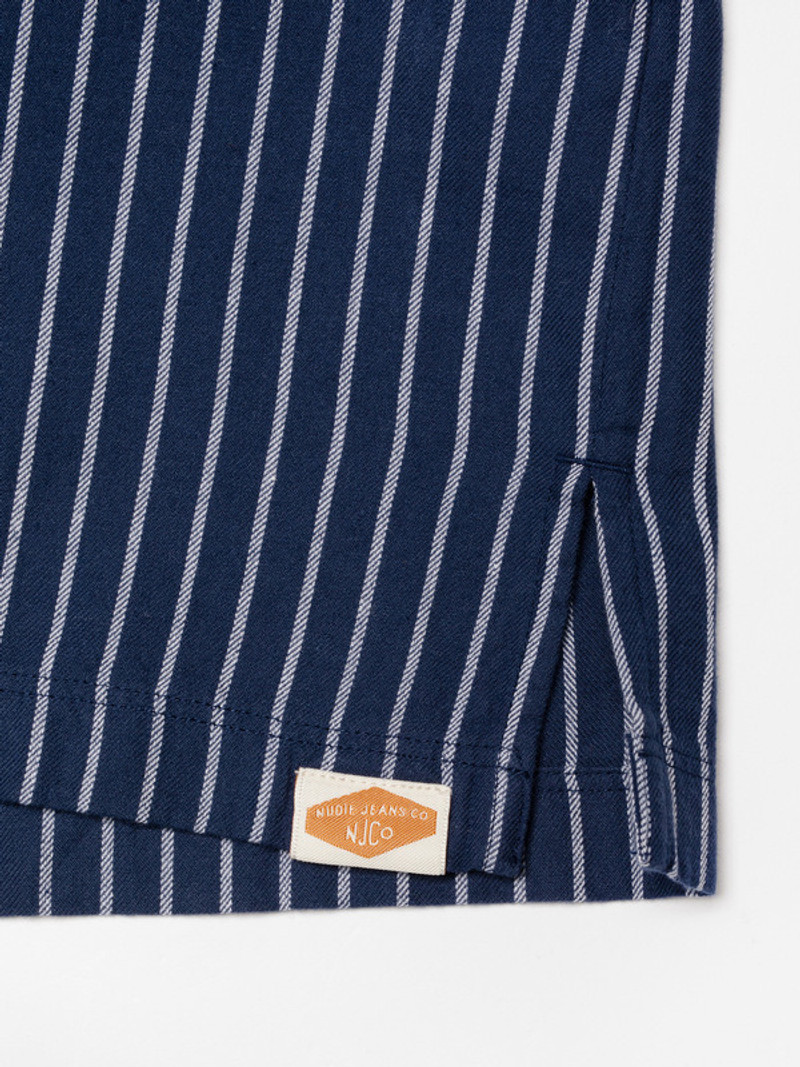 Jutta Shirt Striped Cotton Blue 5