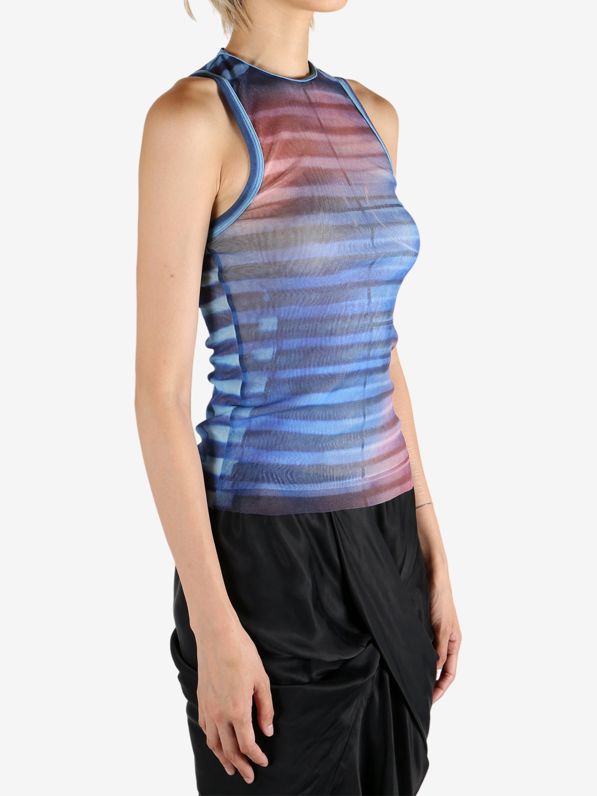 JEAN PAUL GAULTIER - Women Mesh Printed "Air" Tank Top - 2