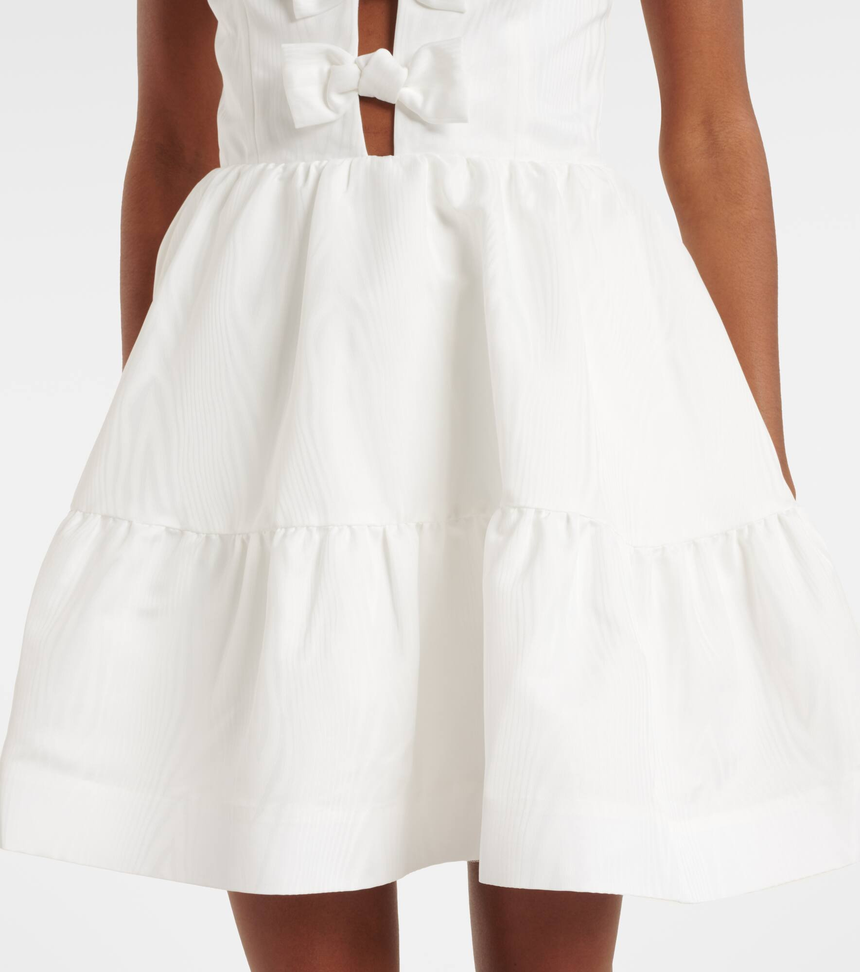 Bridal Harriet bow-detail minidress - 5
