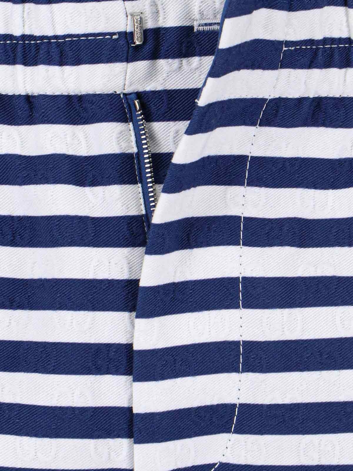 'GG' STRIPED SHORTS - 5