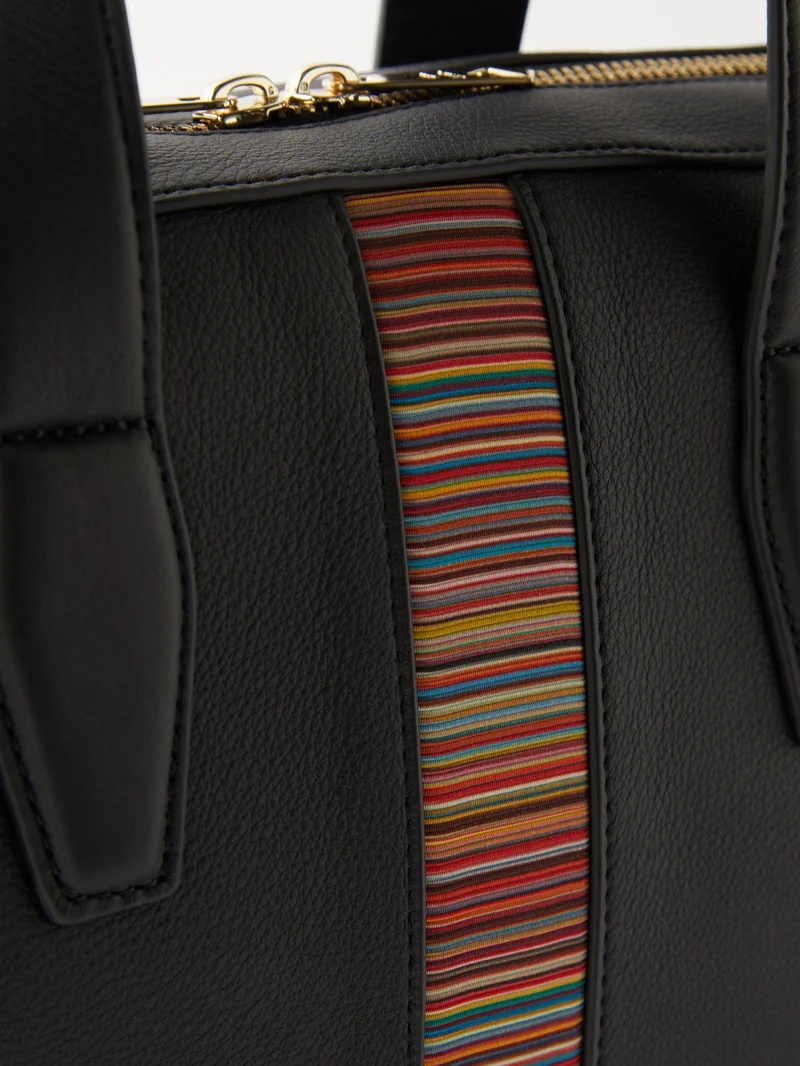 Signature Stripe leather briefcase - 5