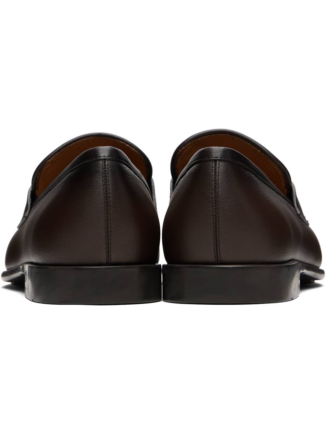 Brown Gancini Ornament Loafers - 2
