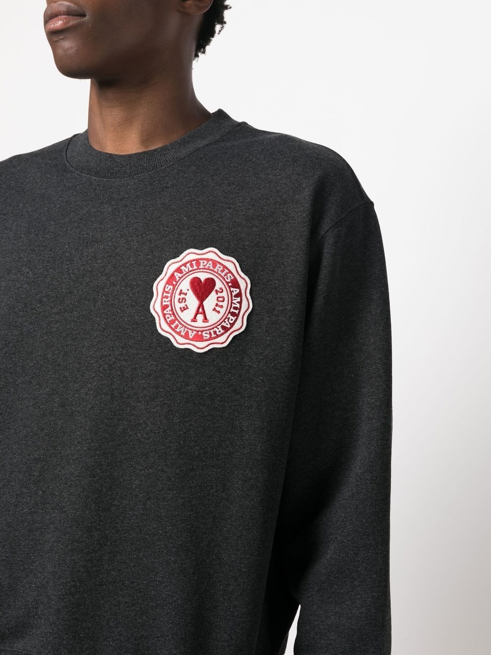 logo-patch crew-neck sweatshirt - 6