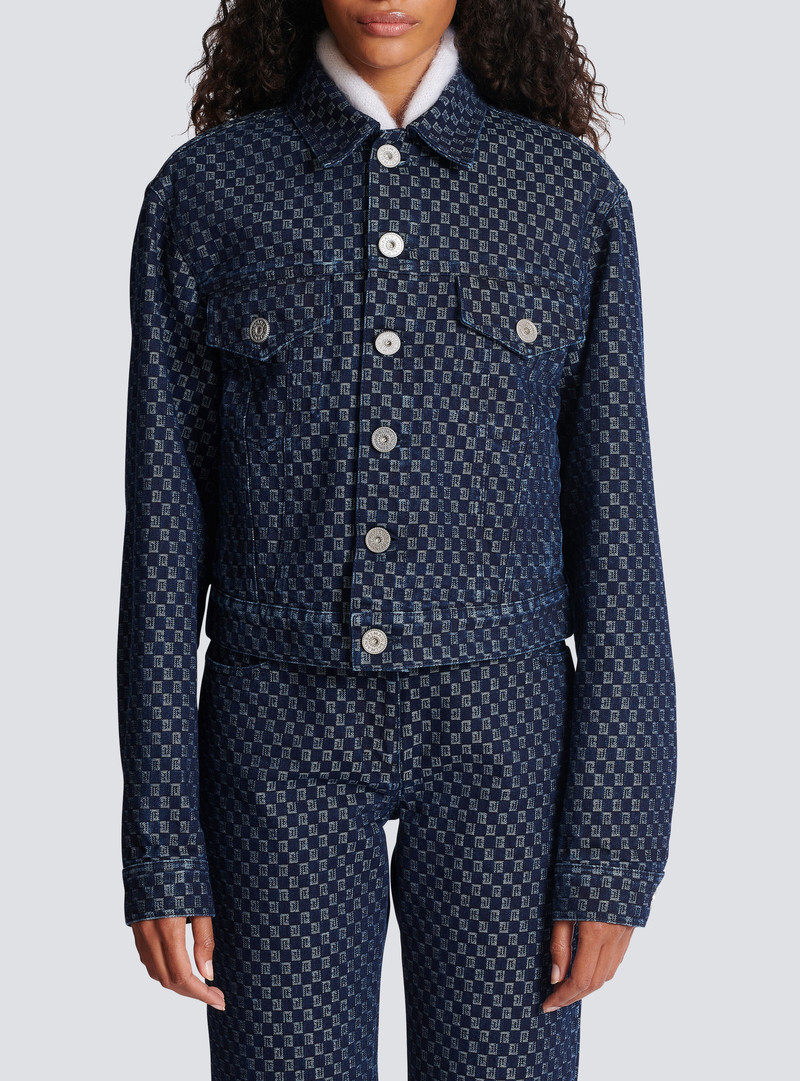 Mini monogram jacquard denim jacket 5