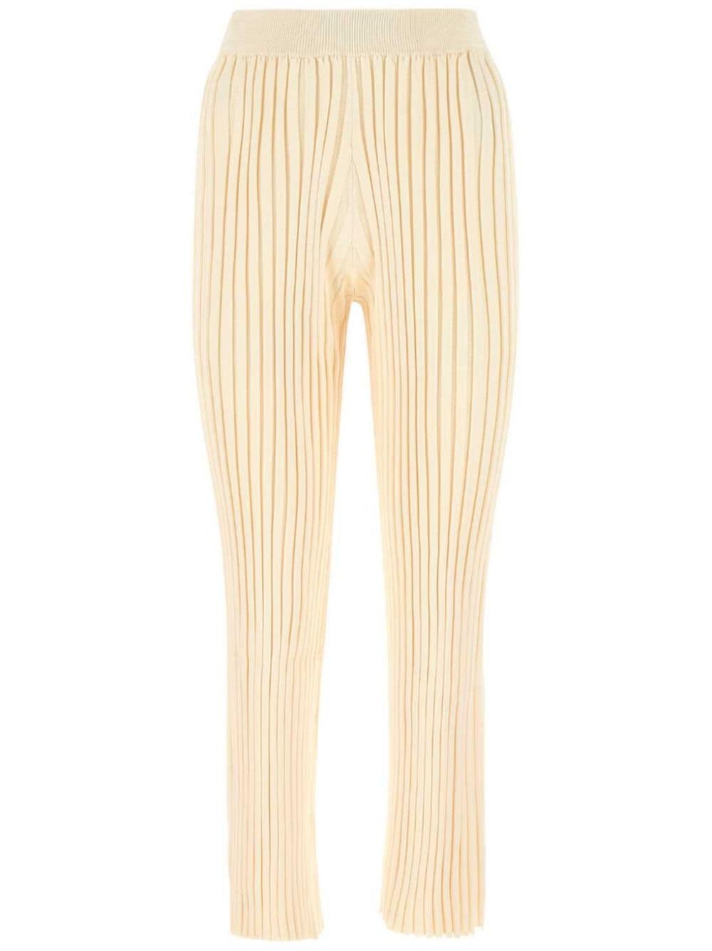pleated straight trousers - 1