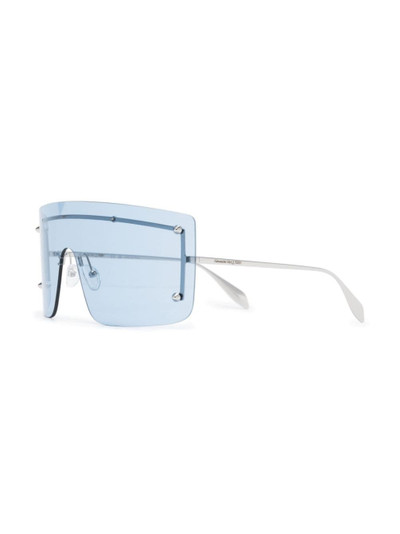 Alexander McQueen shield-frame spiked-stud sunglasses outlook