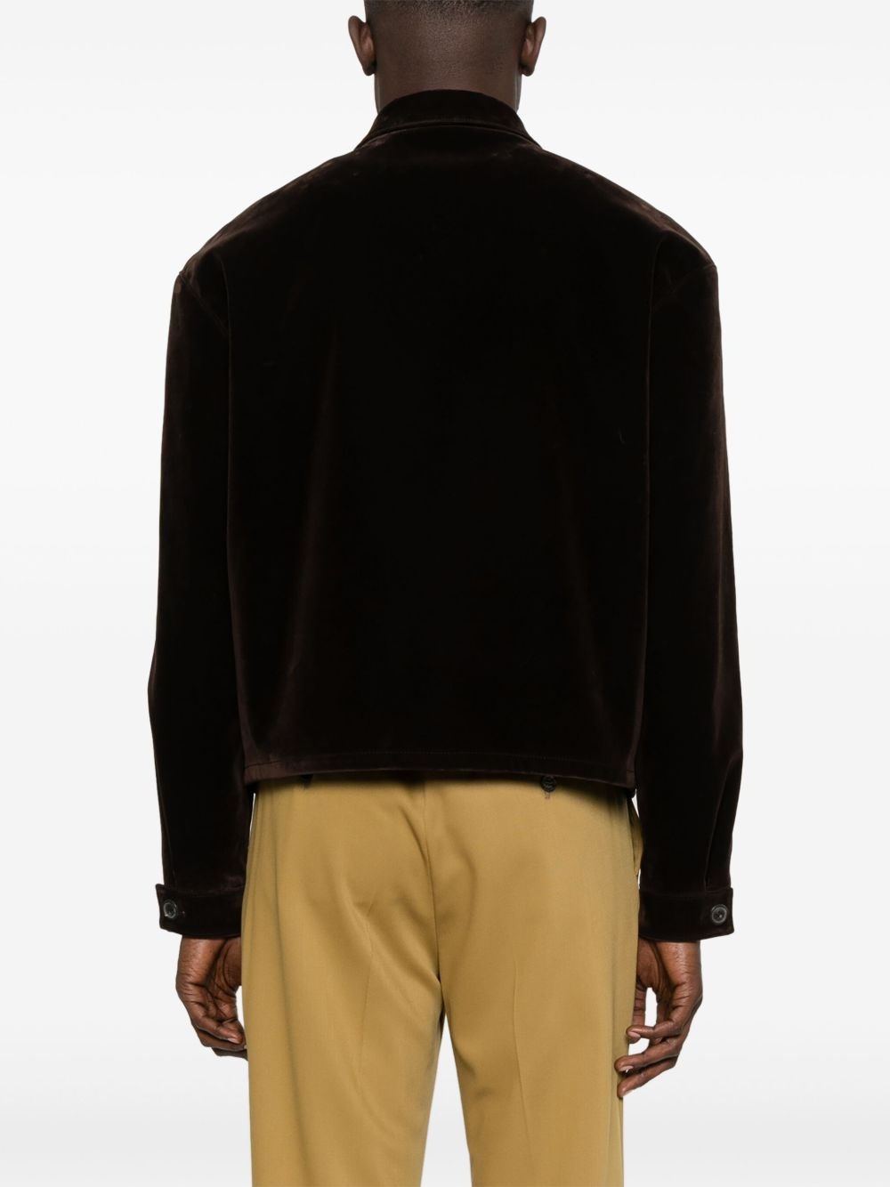 velvet shirt jacket - 4