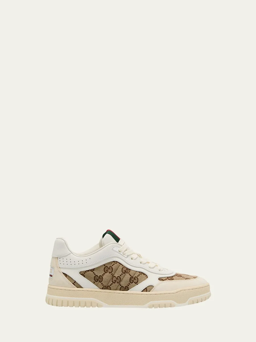 ReWeb GG Low-Top Leather Sneakers - 1