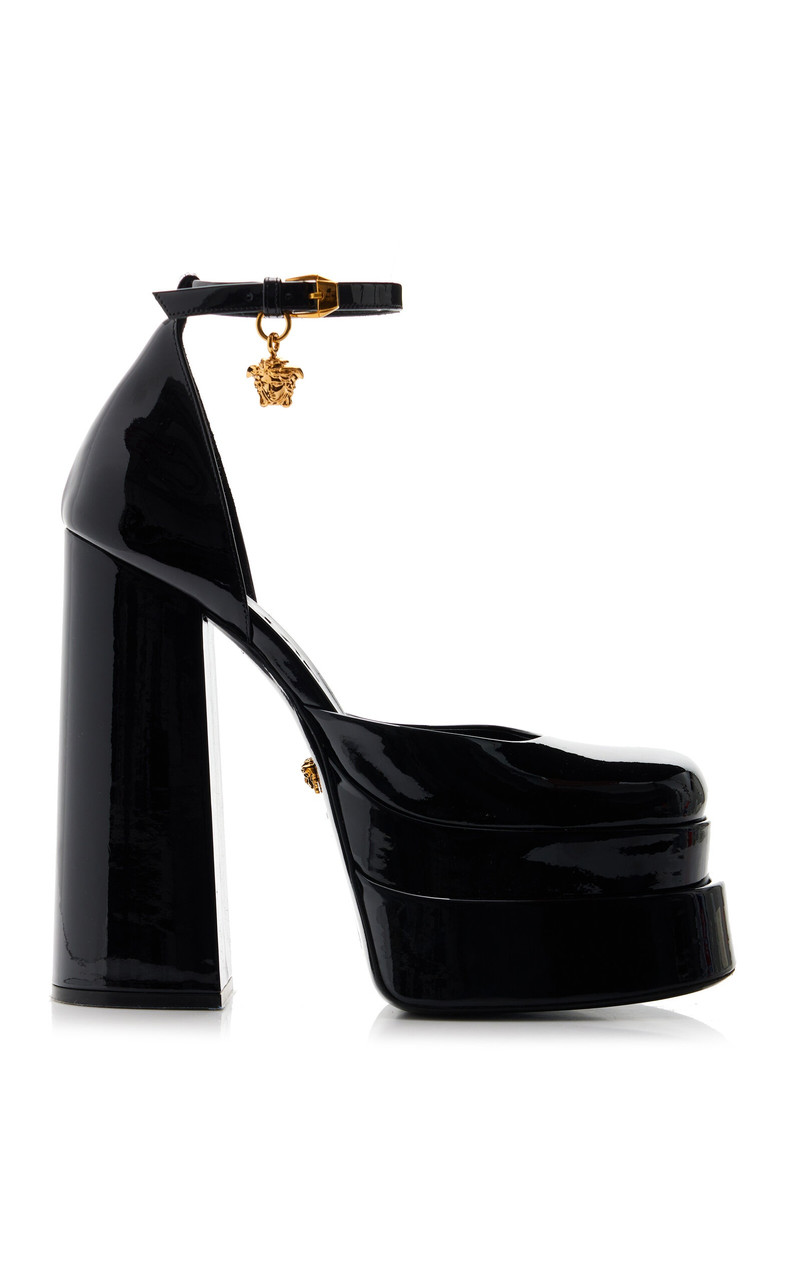 Patent Leather Platform Pumps black 1