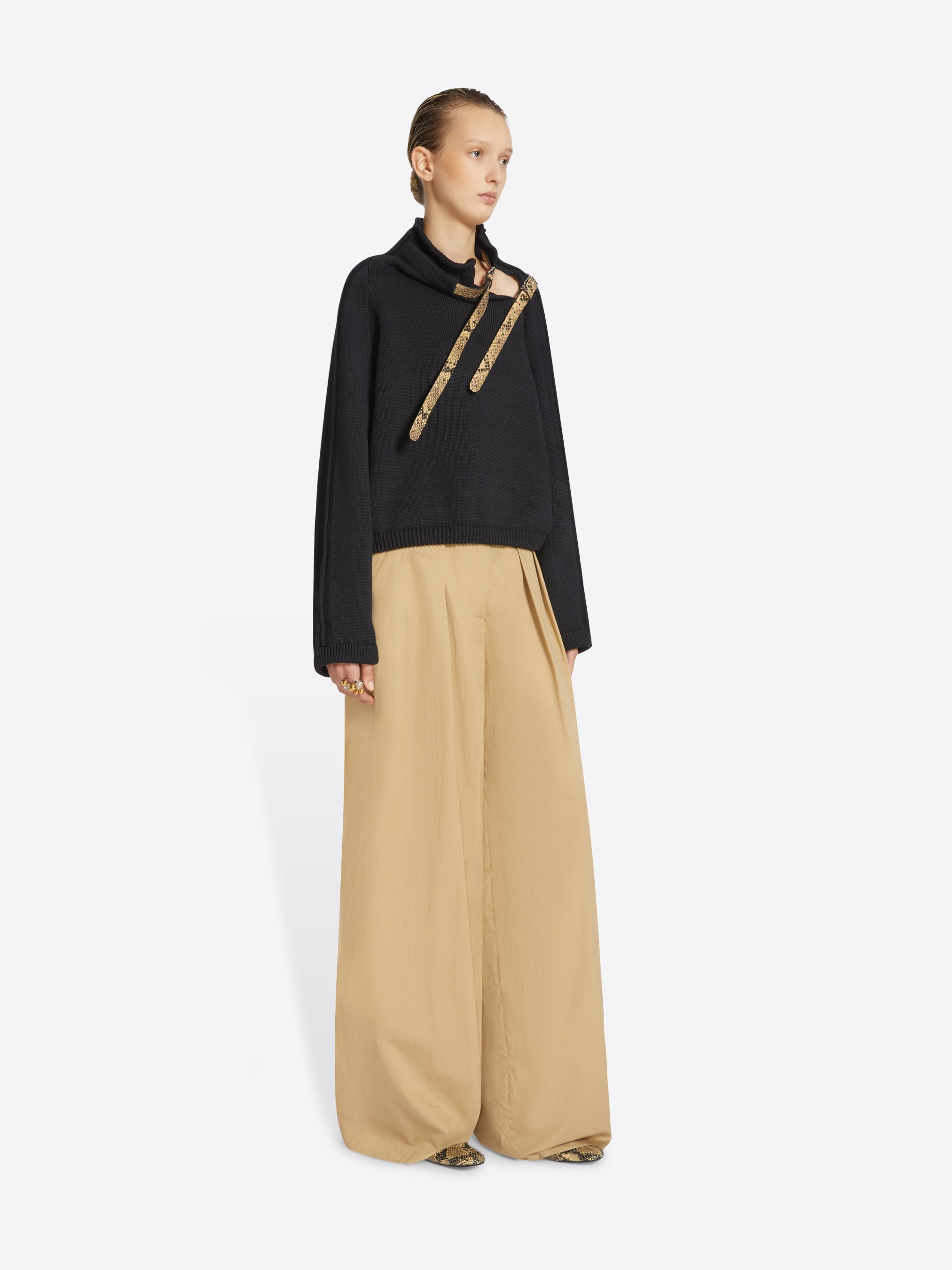 WIDE PLEATED PANTS - 3