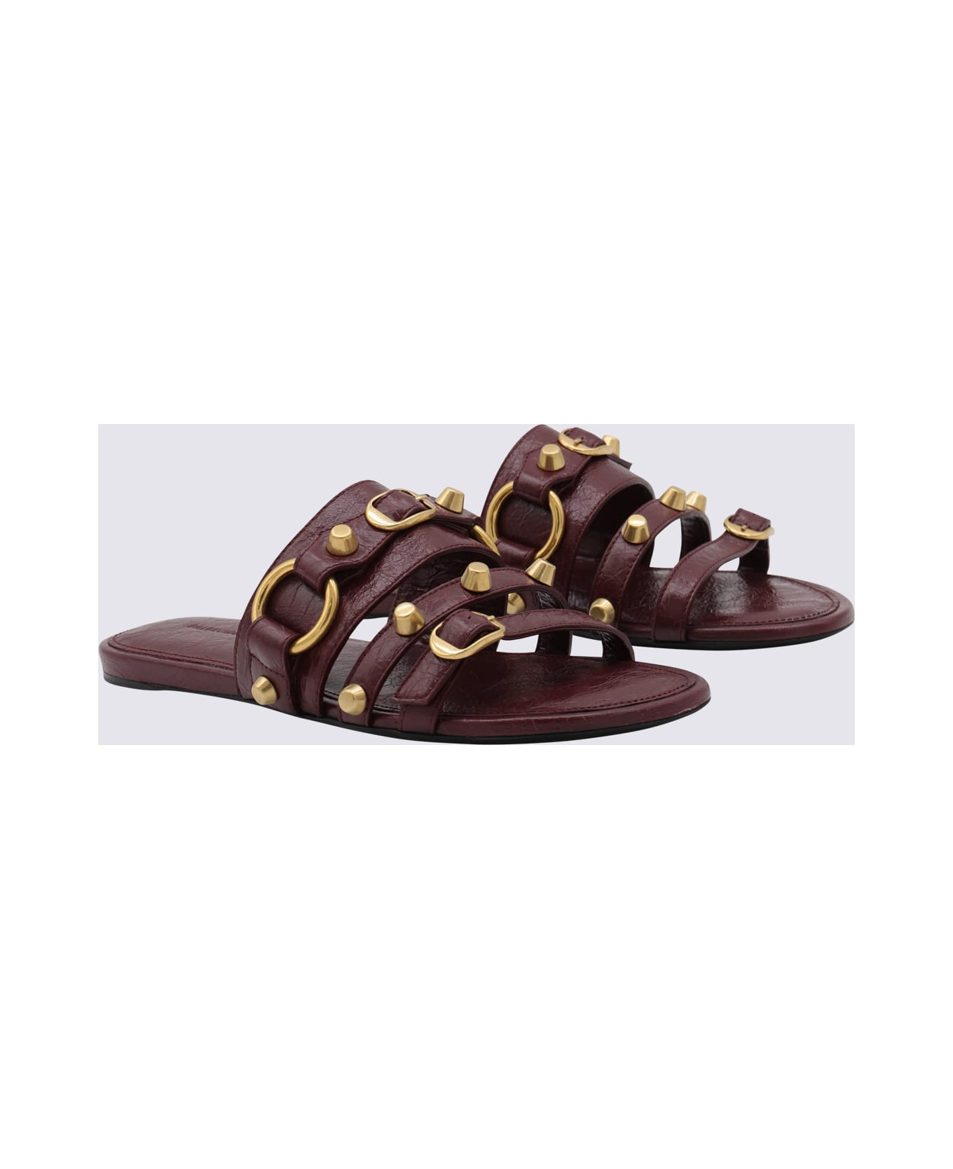 Bordeaux Leather City Flats - 2
