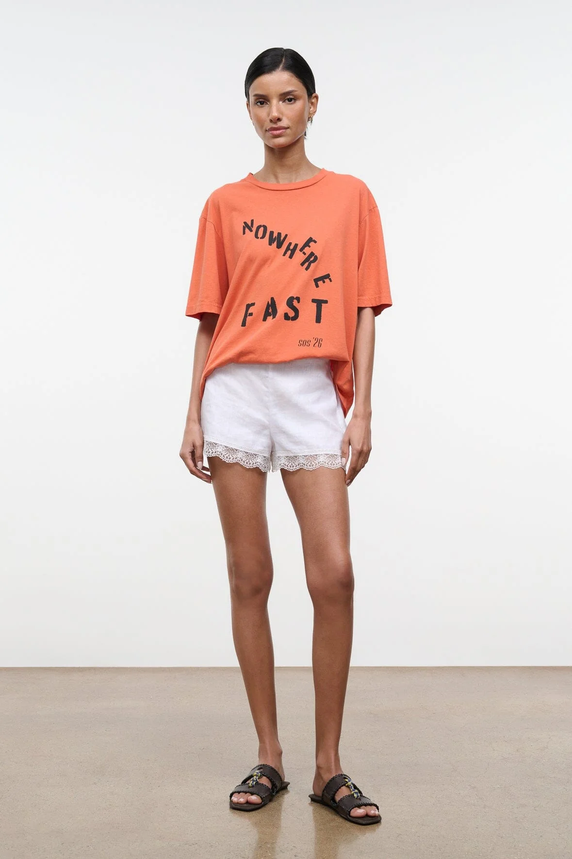 STAUD VON LINEN SHORT WHITE - 1
