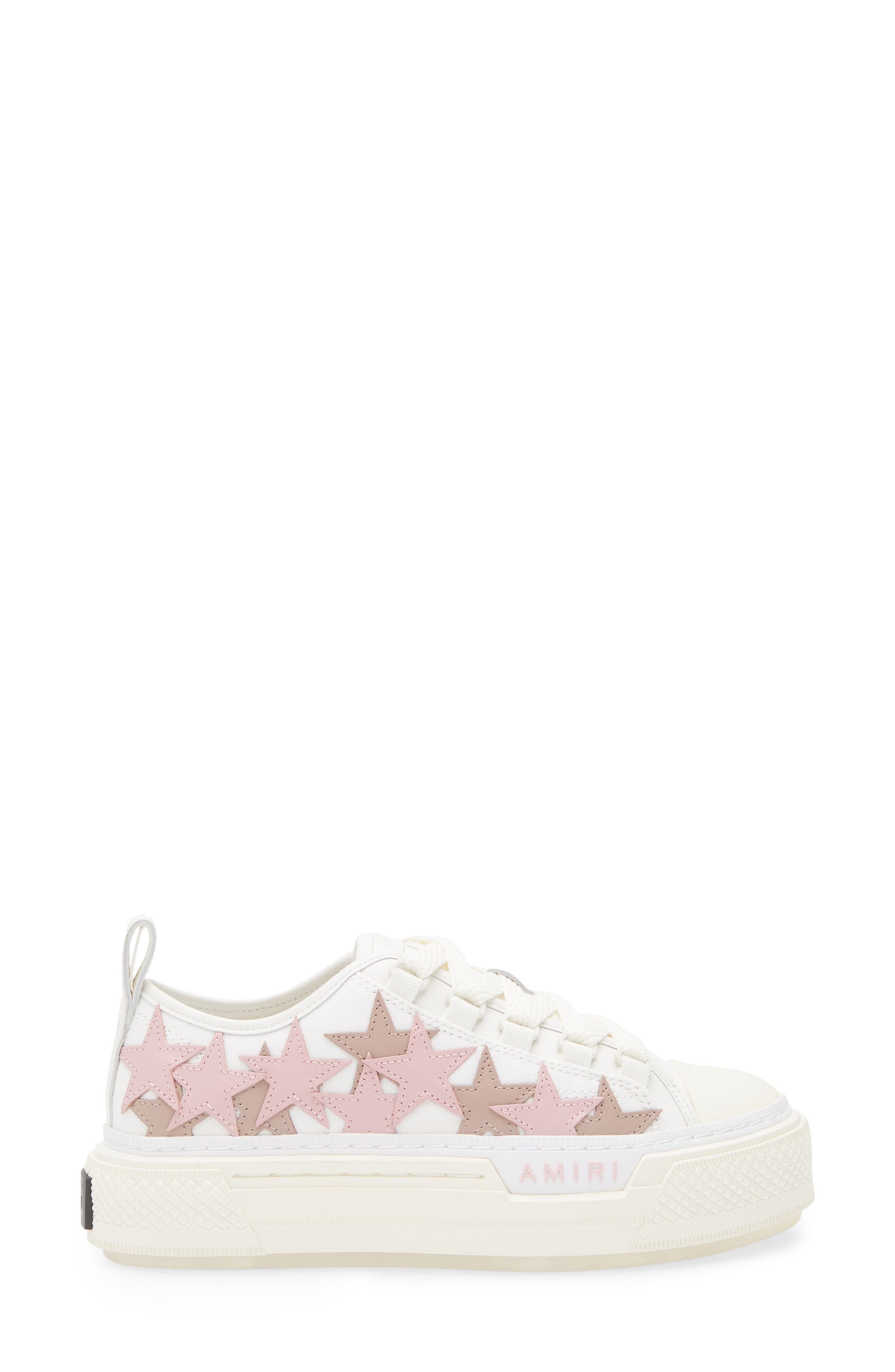 AMIRI Stars Court Sneaker in White Pink at Nordstrom - 3