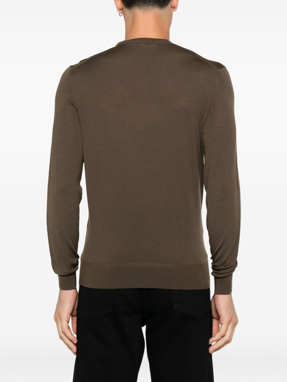 wool crew-neck top - 4