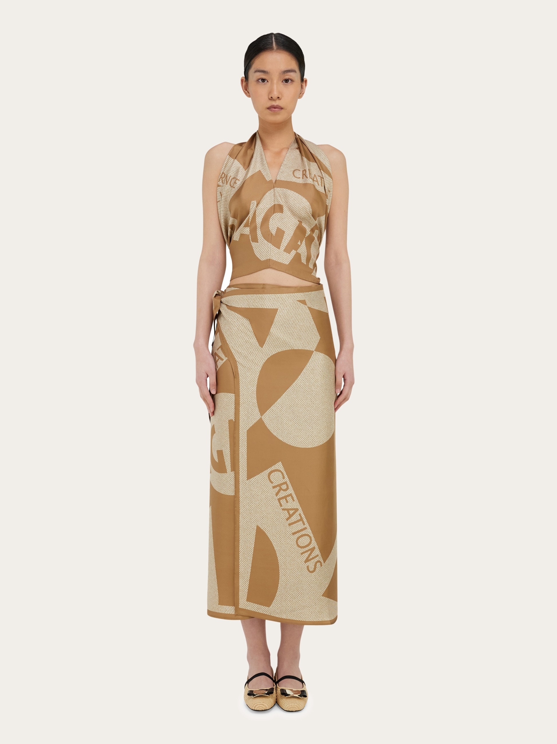 Venna print silk scarf - 6