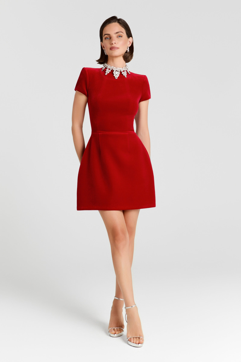 NADINE MERABI Regan Red Dress outlook