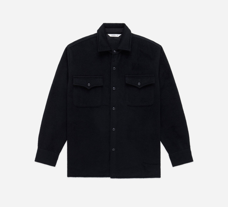 USN Overshirt - Black Wool/Angora 1