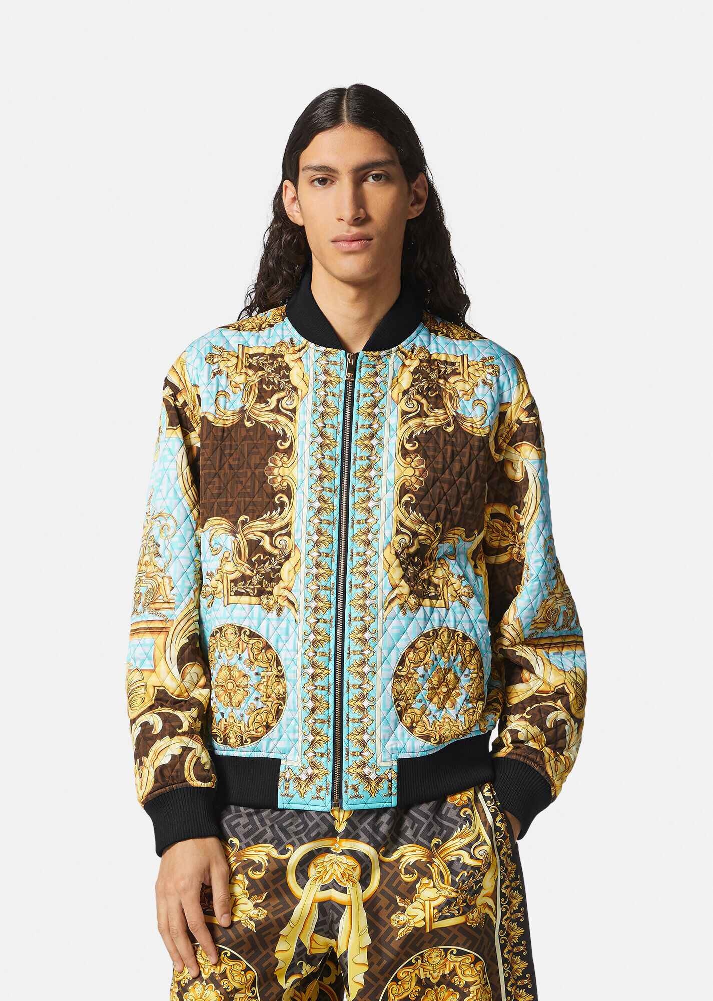 Fendace Gold Baroque Quilted Jacket - 3