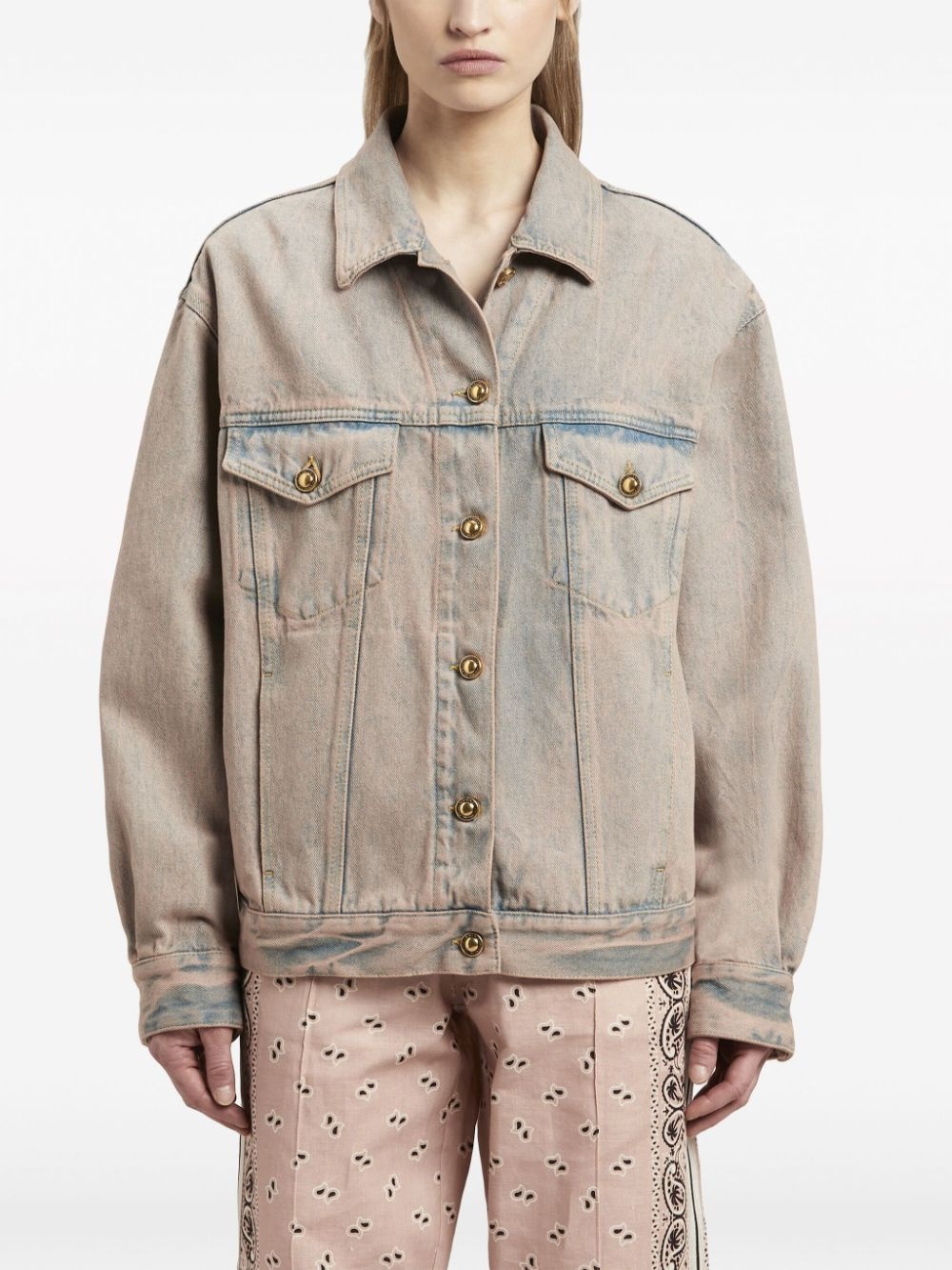 overdye-wash denim jacket - 3
