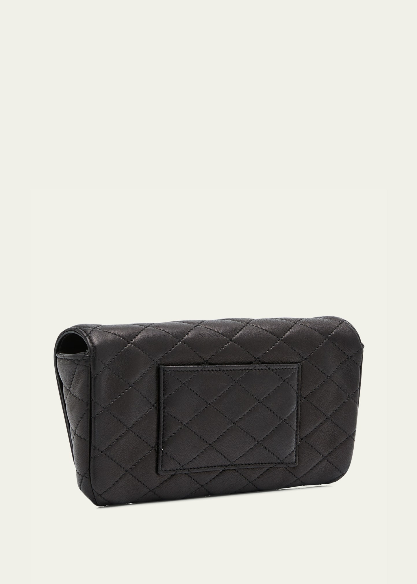 Gaby Phone Holder YSL Crossbody Bag in Quilted Smooth Leather - 3